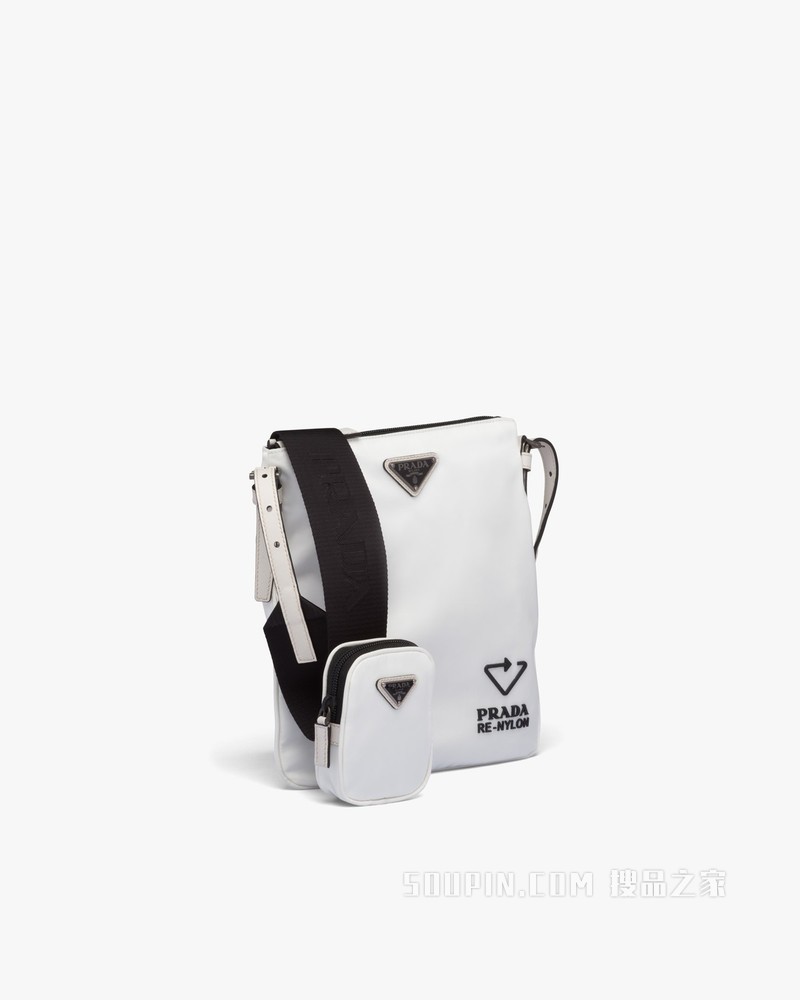 Re-Nylon再生尼龙和Saffiano 皮革单肩包