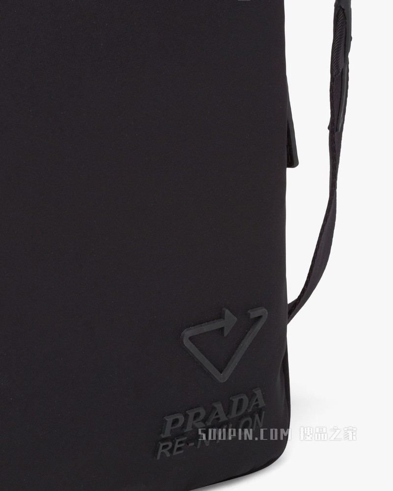 Re-Nylon再生尼龙和Saffiano 皮革单肩包
