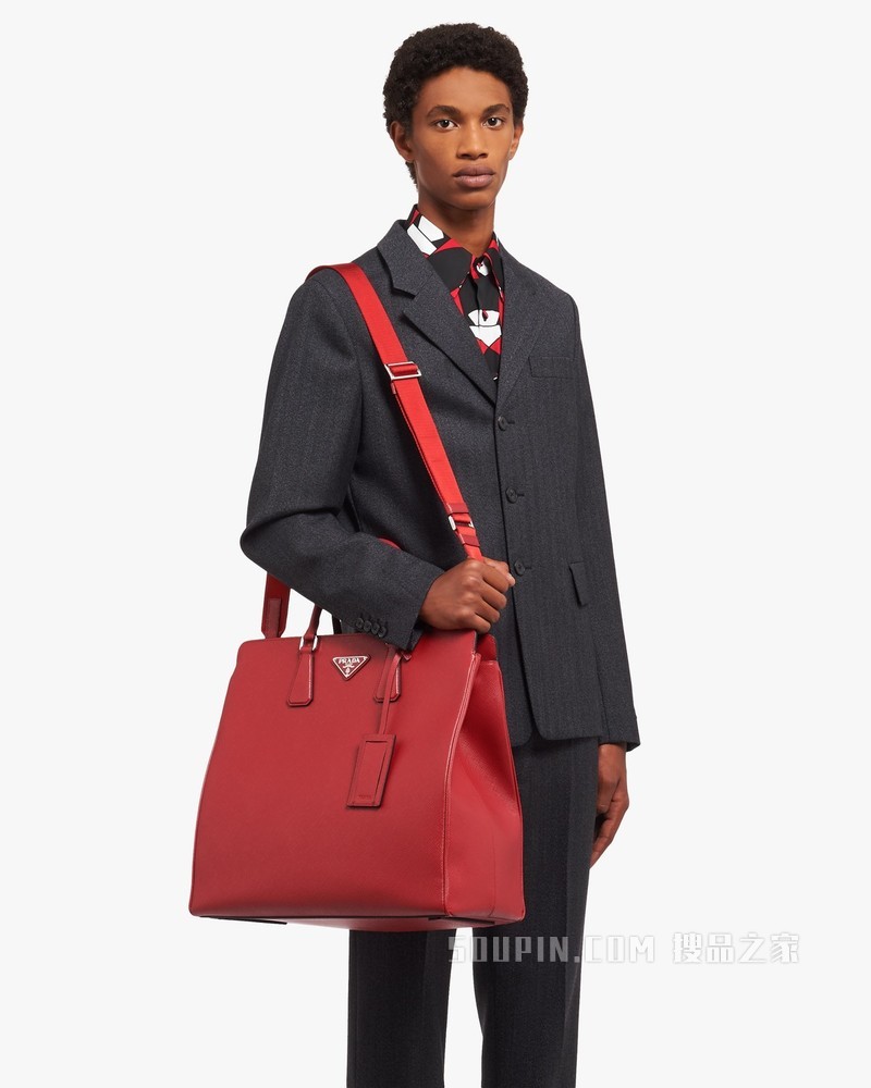 Prada Galleria 大号男士手提包