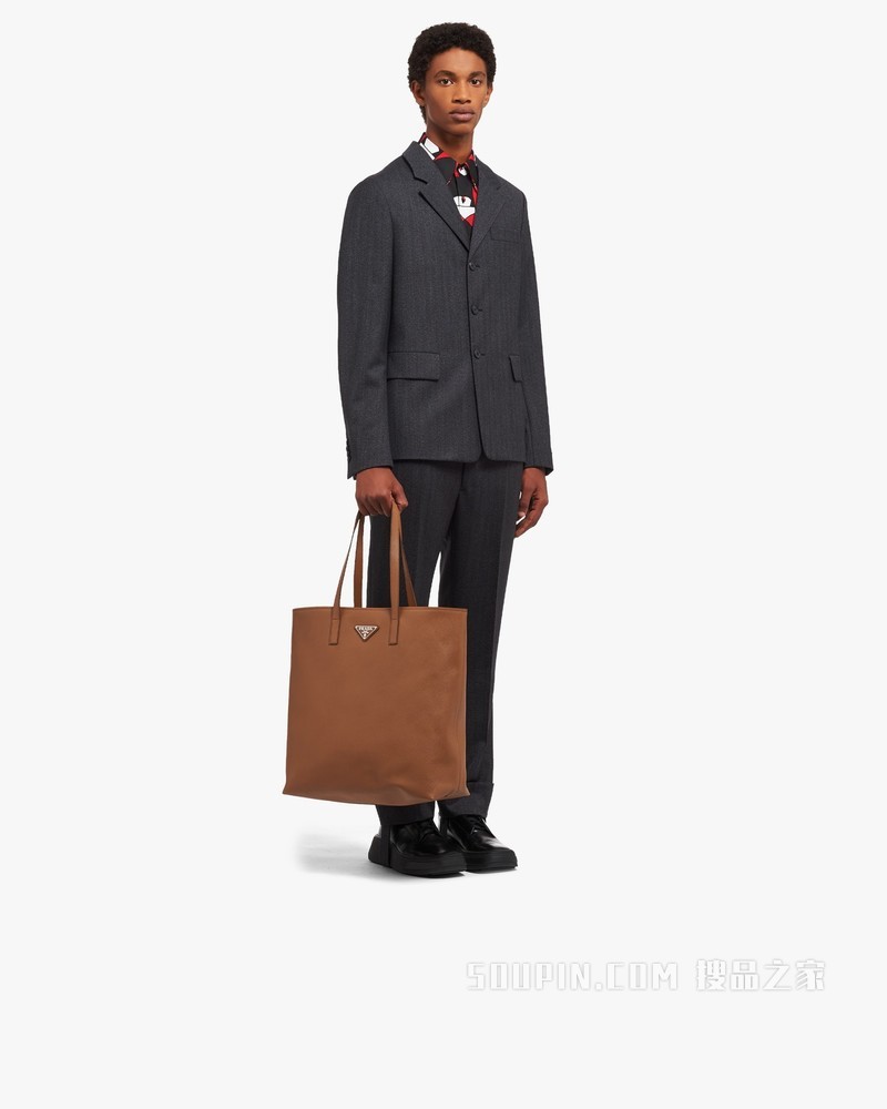 Saffiano 皮革托特包