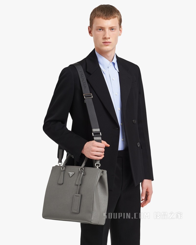 Prada Galleria Saffiano 皮革中号手袋