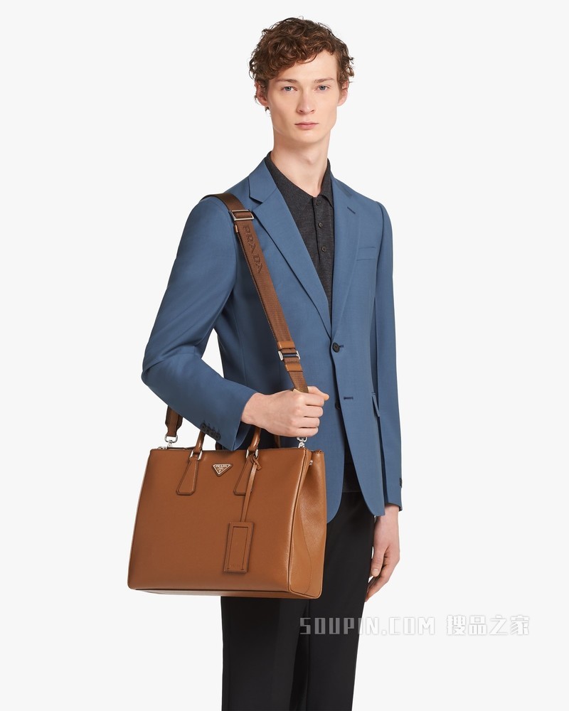 Prada Galleria Saffiano 皮革中号手袋