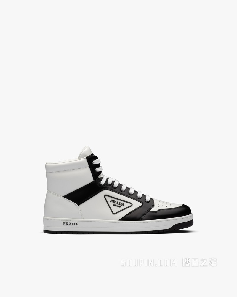 District 皮革高帮运动鞋