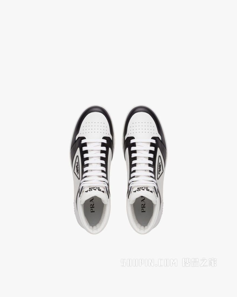 District 皮革高帮运动鞋