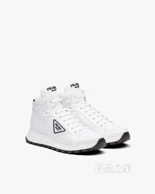 Prada PRAX 01 Re-Nylon 再生尼龙和亮面皮革运动鞋