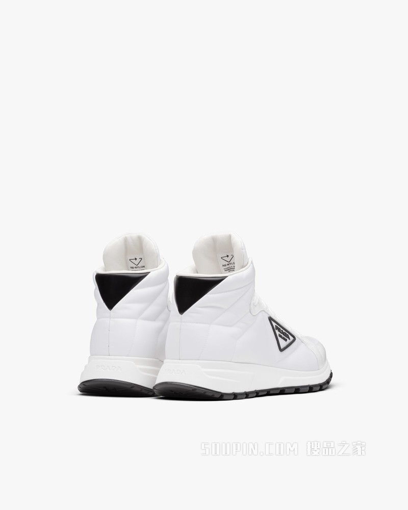 Prada PRAX 01 Re-Nylon 再生尼龙和亮面皮革运动鞋