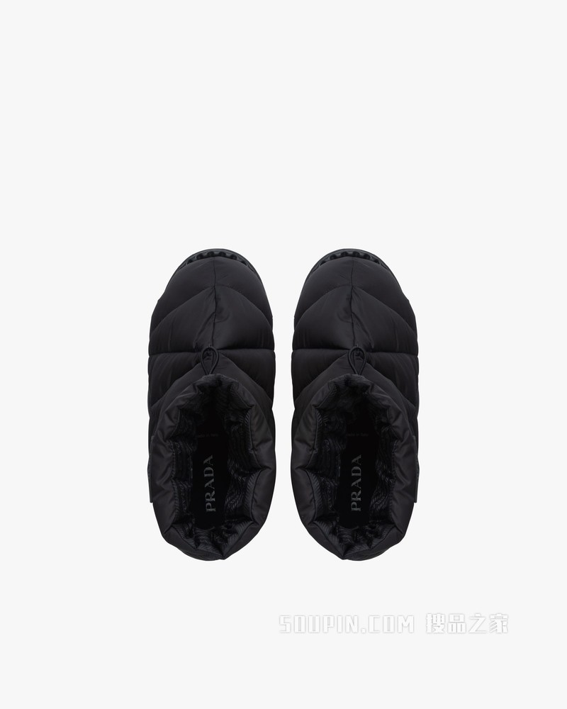 加衬尼龙织物短靴