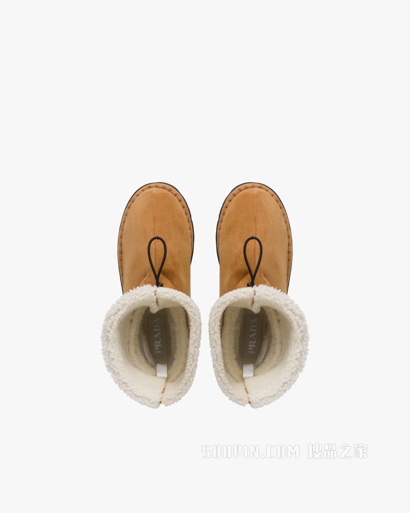 羊皮毛中筒靴