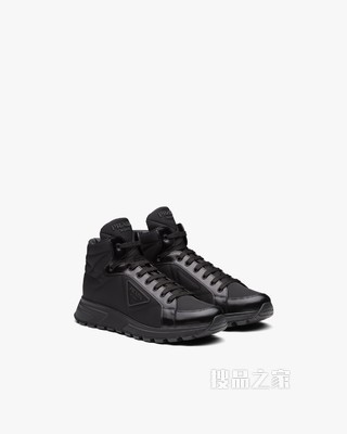 Prada PRAX 01 Re-Nylon 再生尼龙和亮面皮革运动鞋