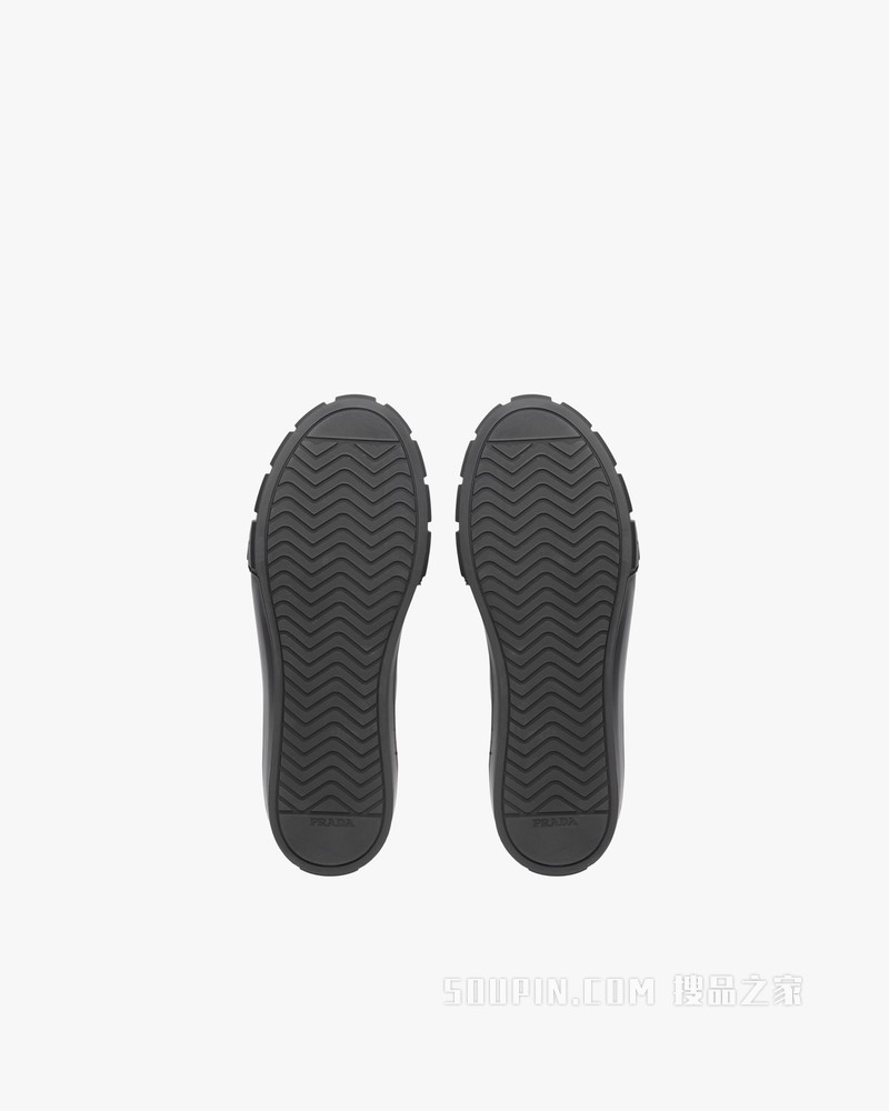 Prada Wheel Cassetta 皮革运动鞋