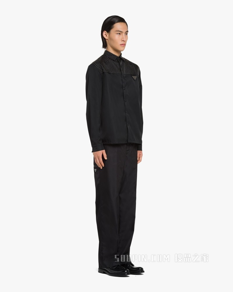 铆钉装饰Re-Nylon 再生尼龙衬衫