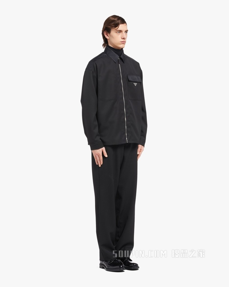 羊毛和Re-Nylon 再生尼龙衬衫