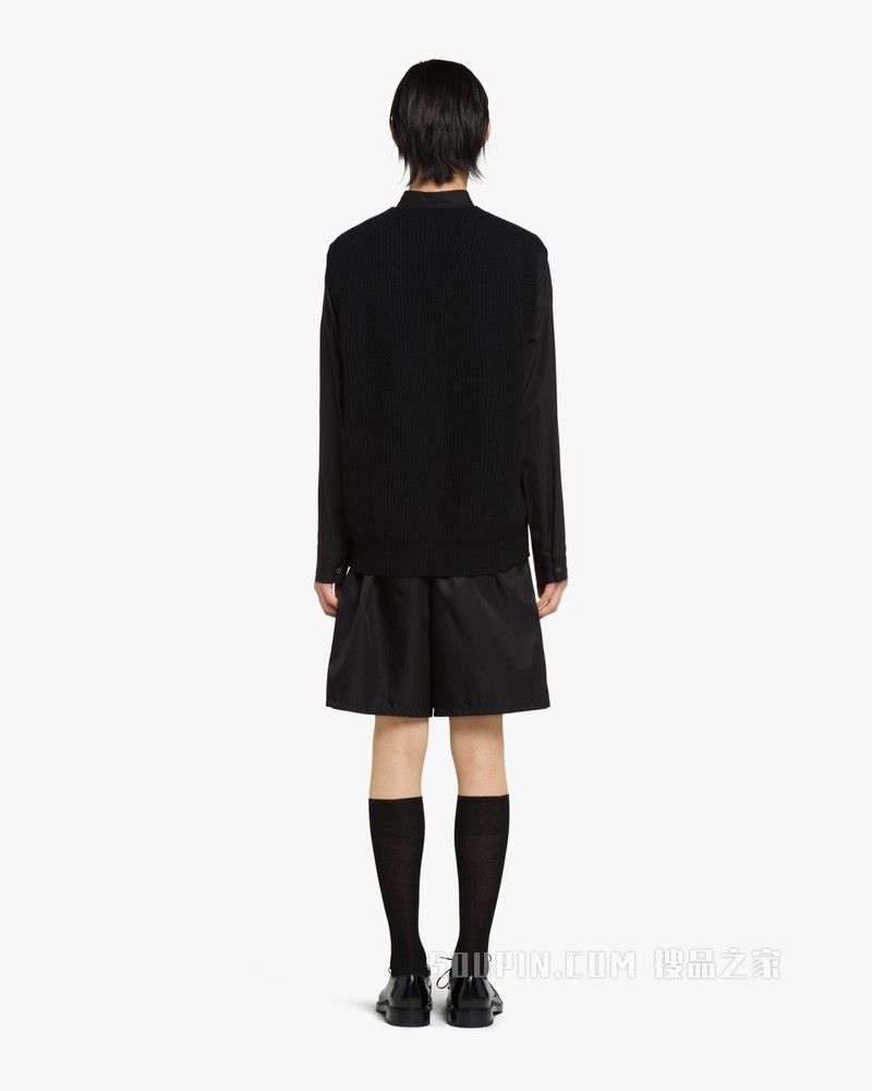 羊毛和羊绒针织背心外套