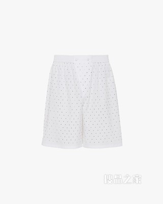 铆钉装饰棉质百慕大短裤