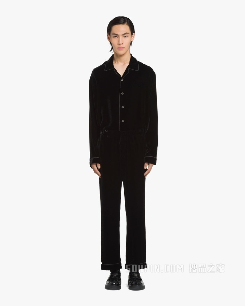 天鹅绒长裤