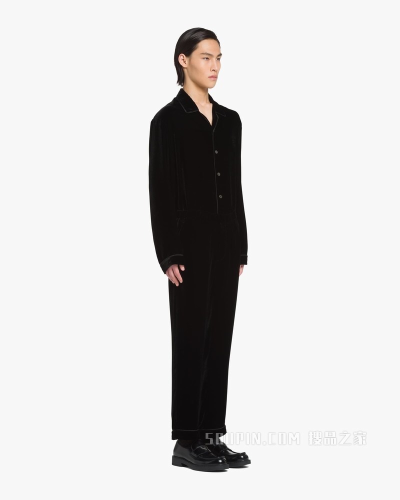 天鹅绒长裤