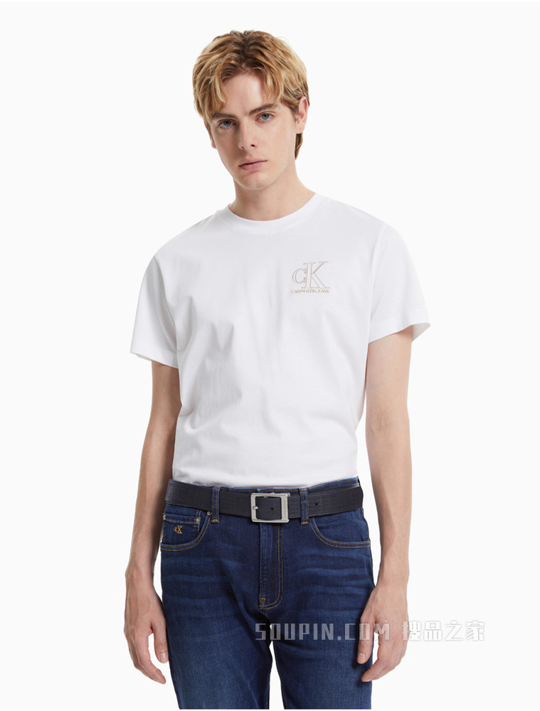 【圣诞礼物】Calvin Klein 男士双面金属头牛皮腰带HC0656