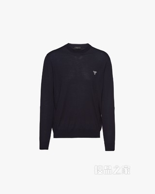 羊毛圆领毛衣