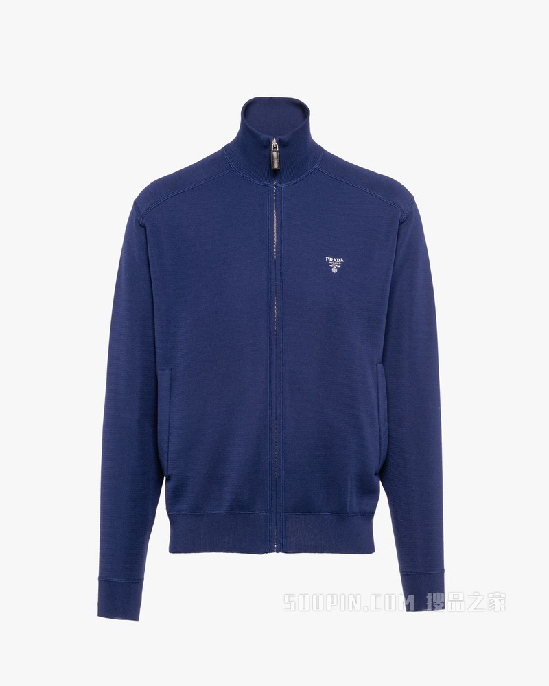 丝质针织运动衫