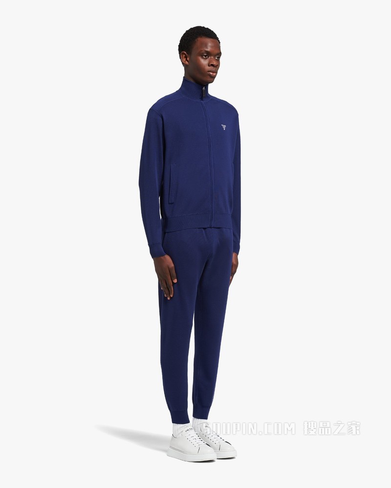 丝质针织运动衫