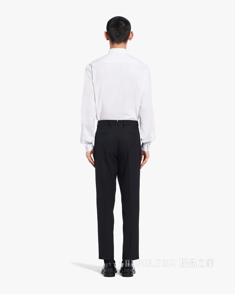 羊毛华达呢长裤