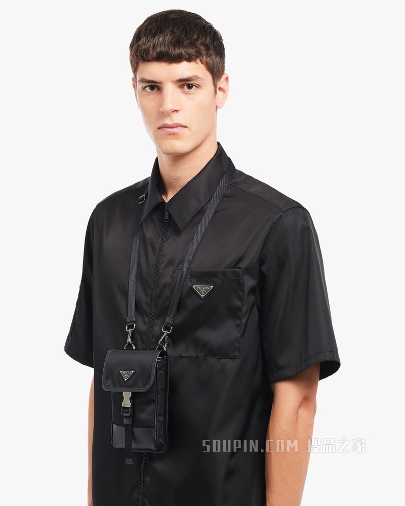 Re-Nylon再生尼龙和Saffiano 皮革手机包
