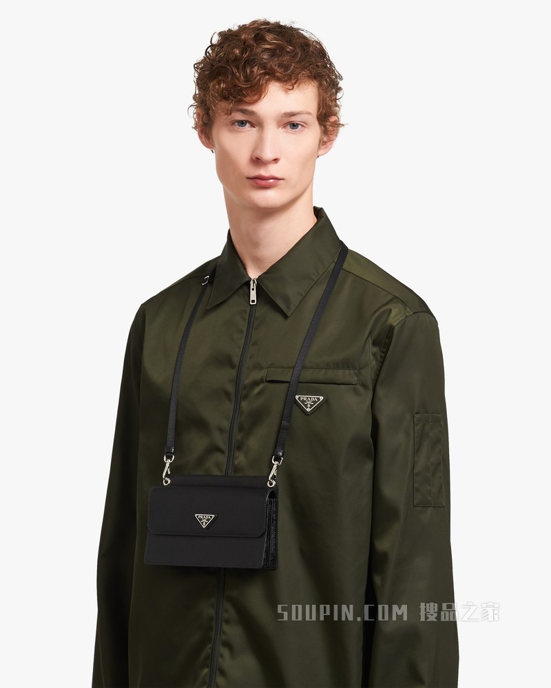 Saffiano 皮革手机包