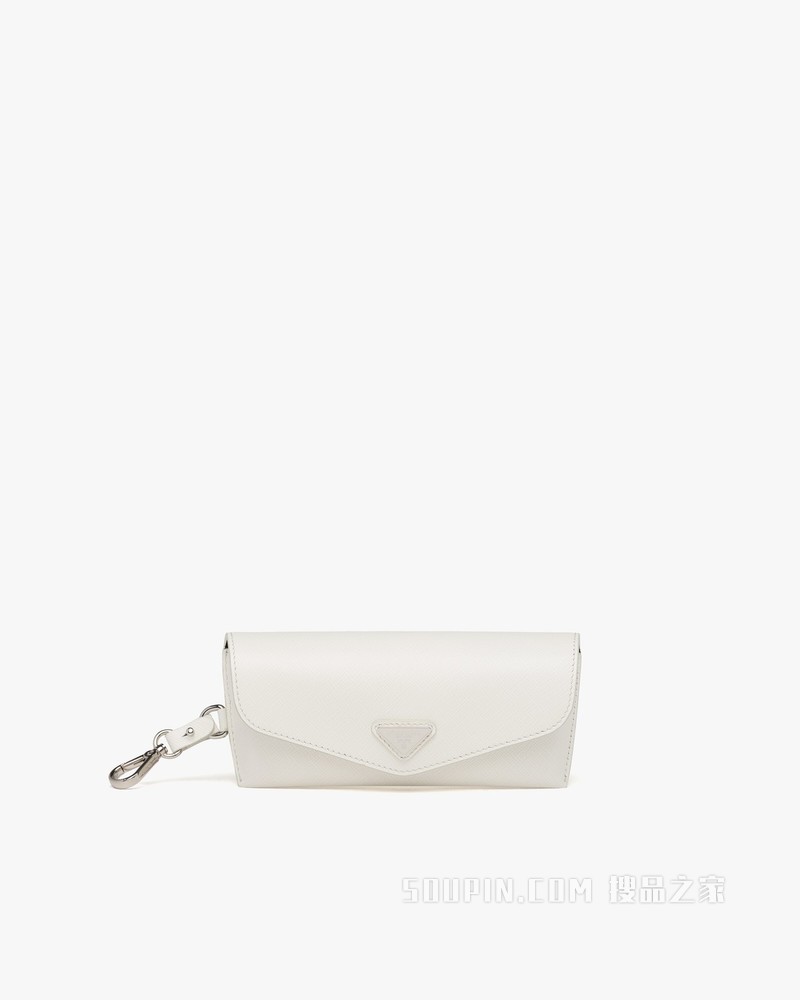 Saffiano 皮革眼镜套