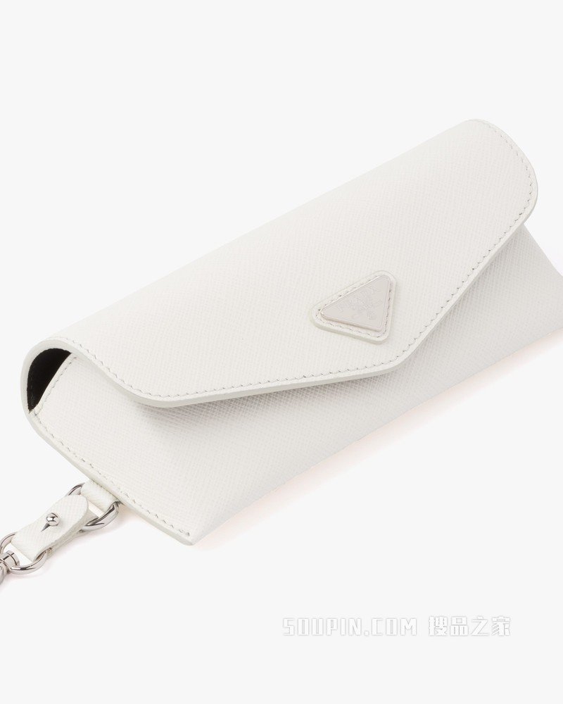 Saffiano 皮革眼镜套