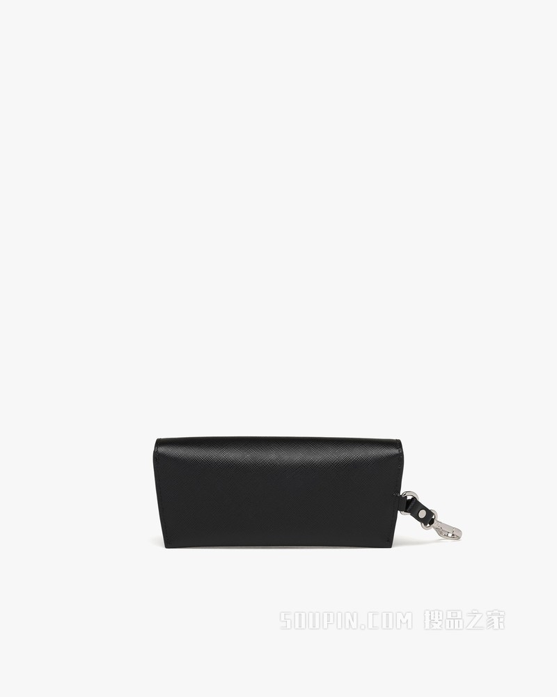 Saffiano 皮革眼镜套