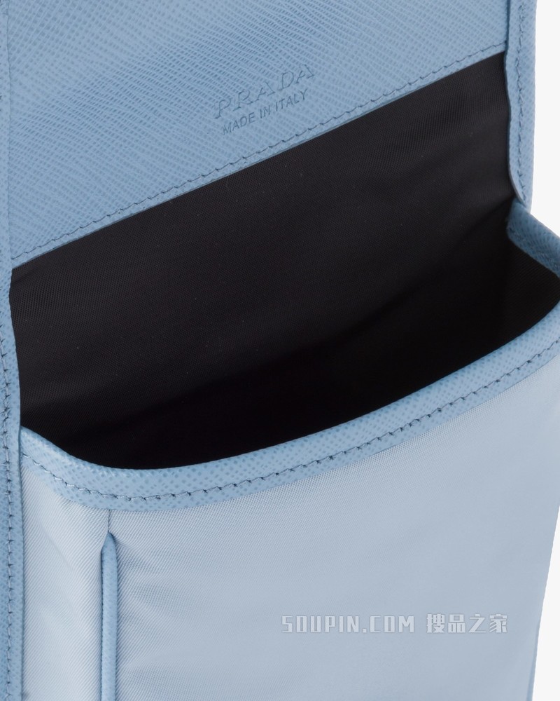 尼龙和Saffiano 皮革手机包