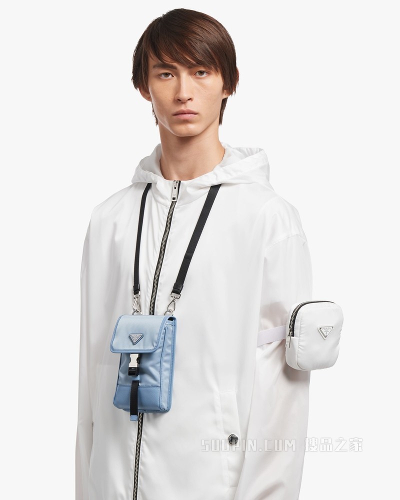 尼龙和Saffiano 皮革手机包