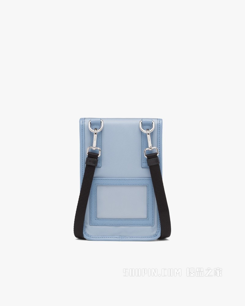 尼龙和Saffiano 皮革手机包