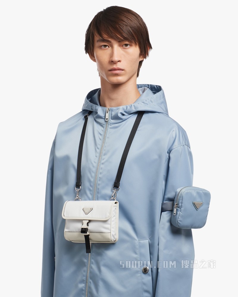 尼龙和Saffiano 皮革手机包