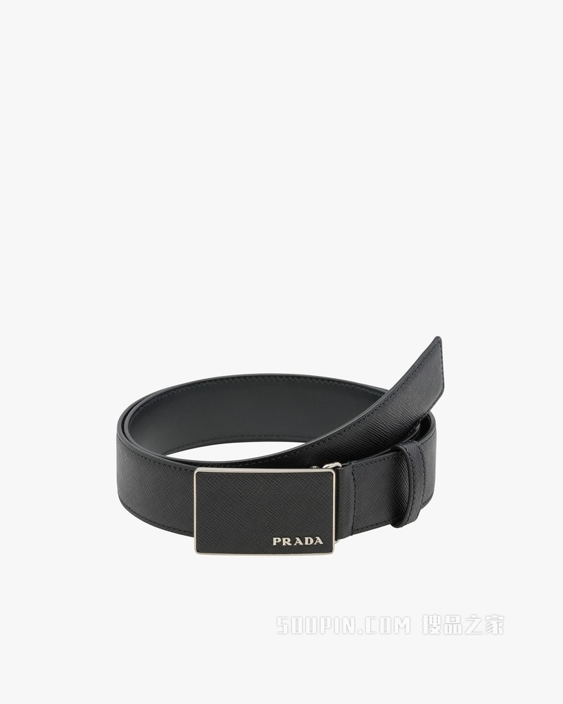 Saffiano 皮革腰带