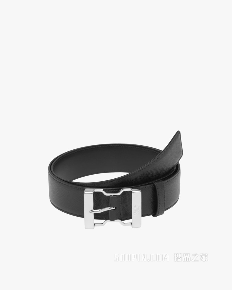 Saffiano 皮革腰带
