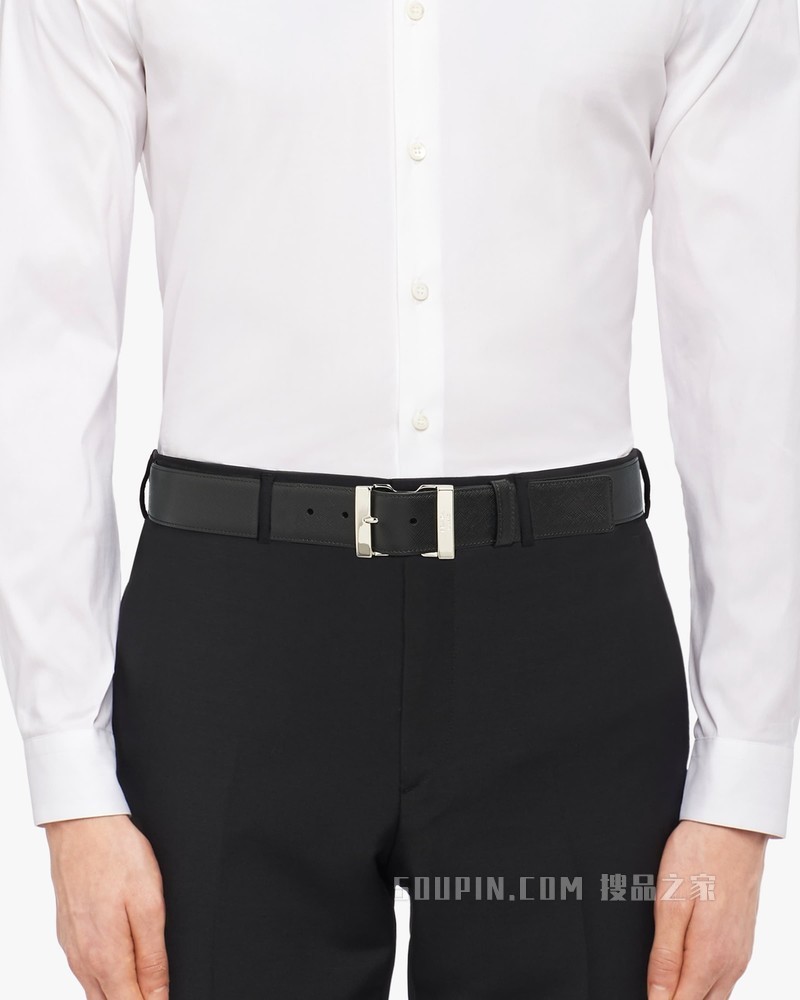Saffiano 皮革腰带