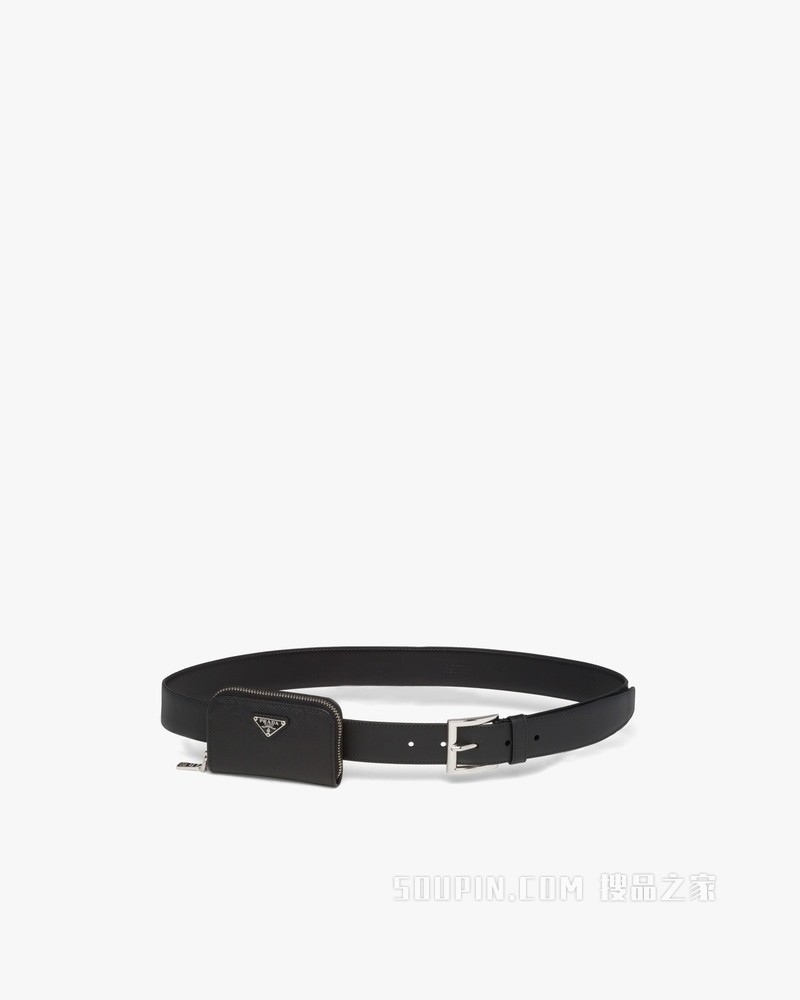 Saffiano 皮革腰带