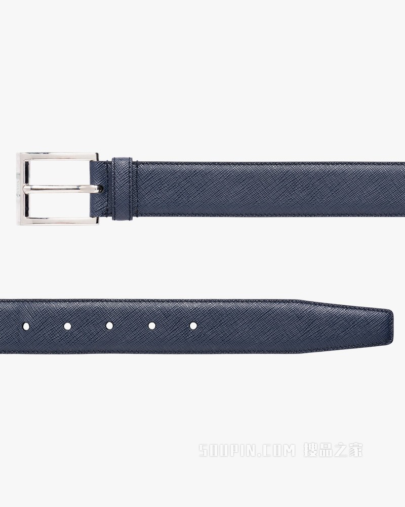 Saffiano 皮革腰带