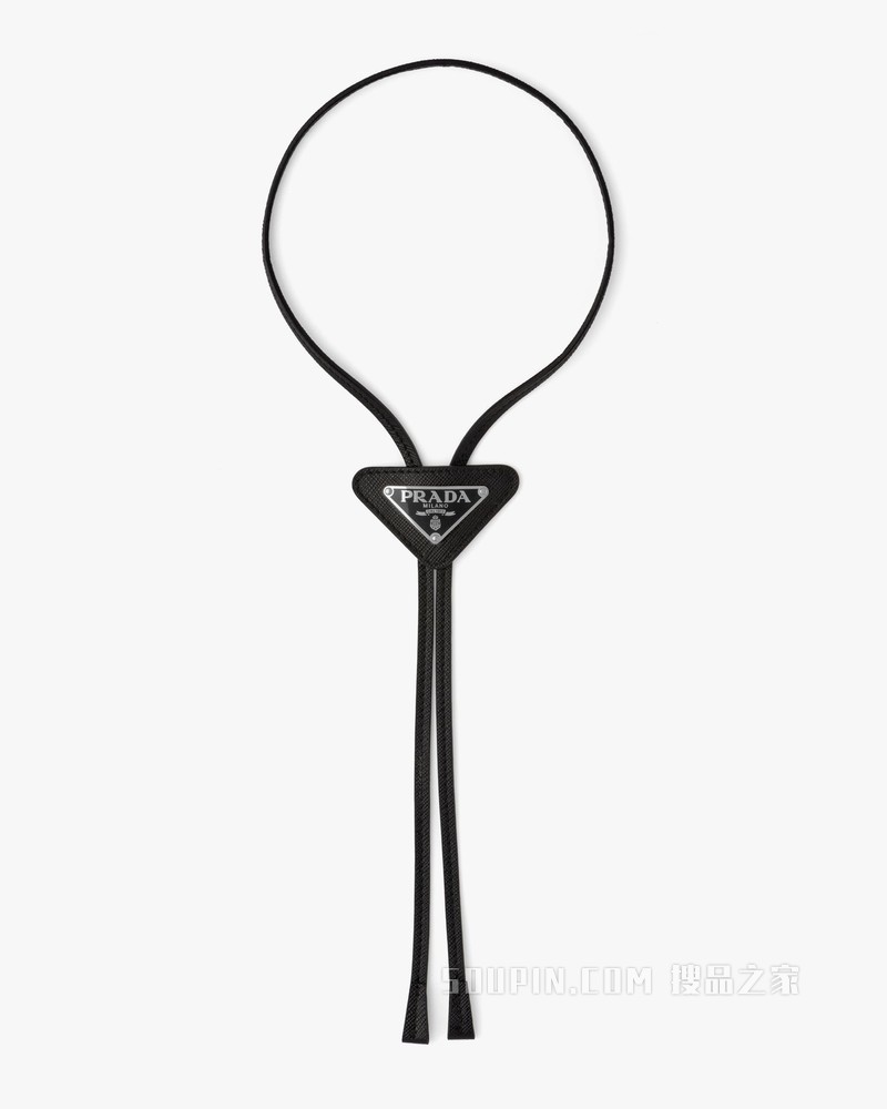 Saffiano 皮革Bolo 领带