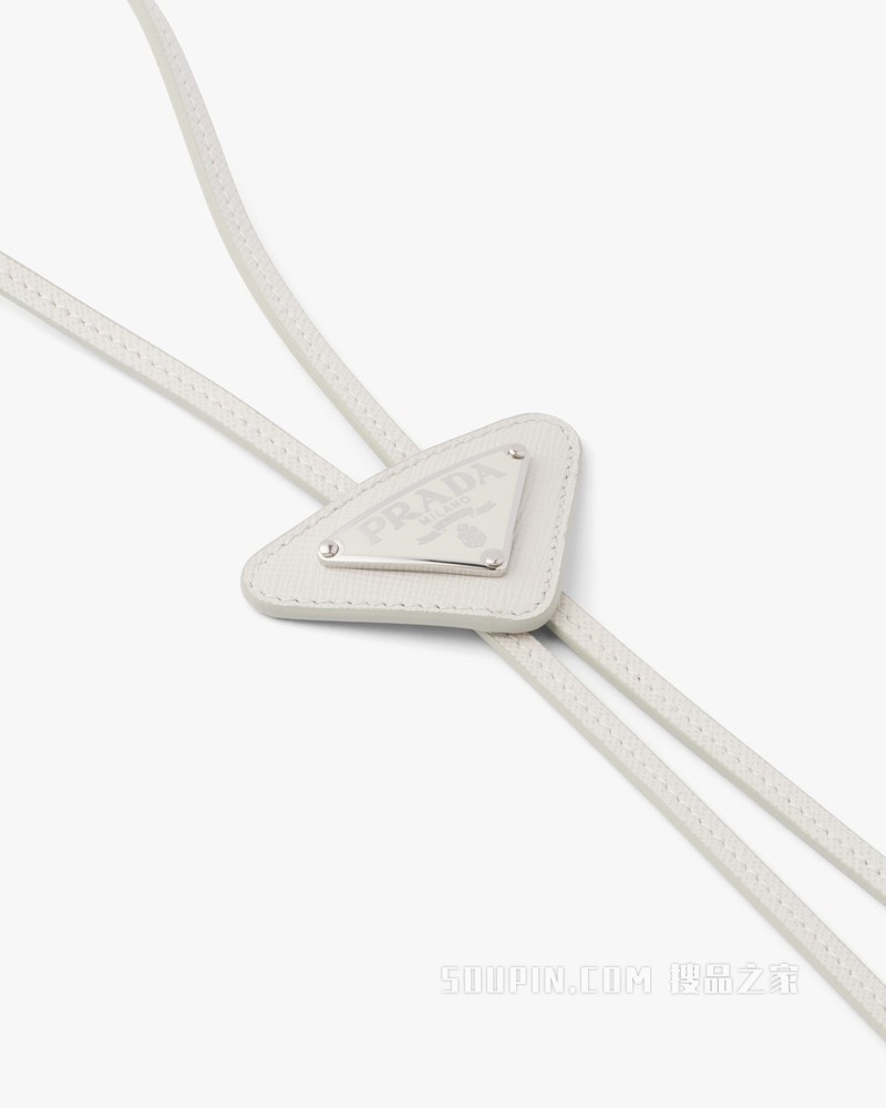 Saffiano 皮革Bolo 领带