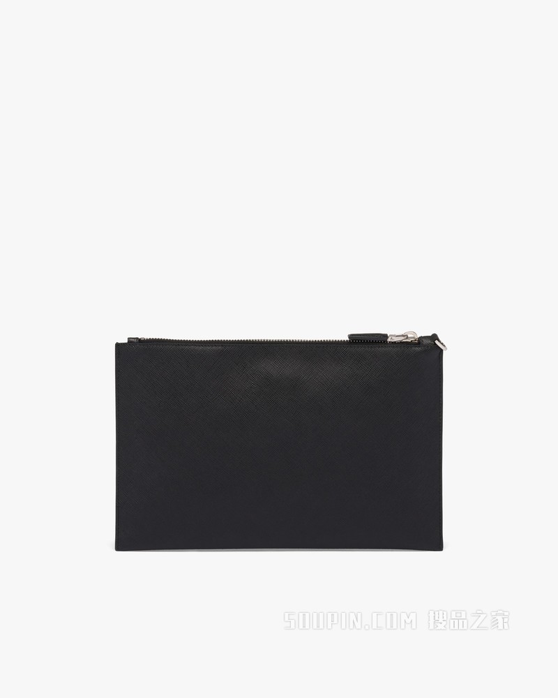 Saffiano 皮革手拿包