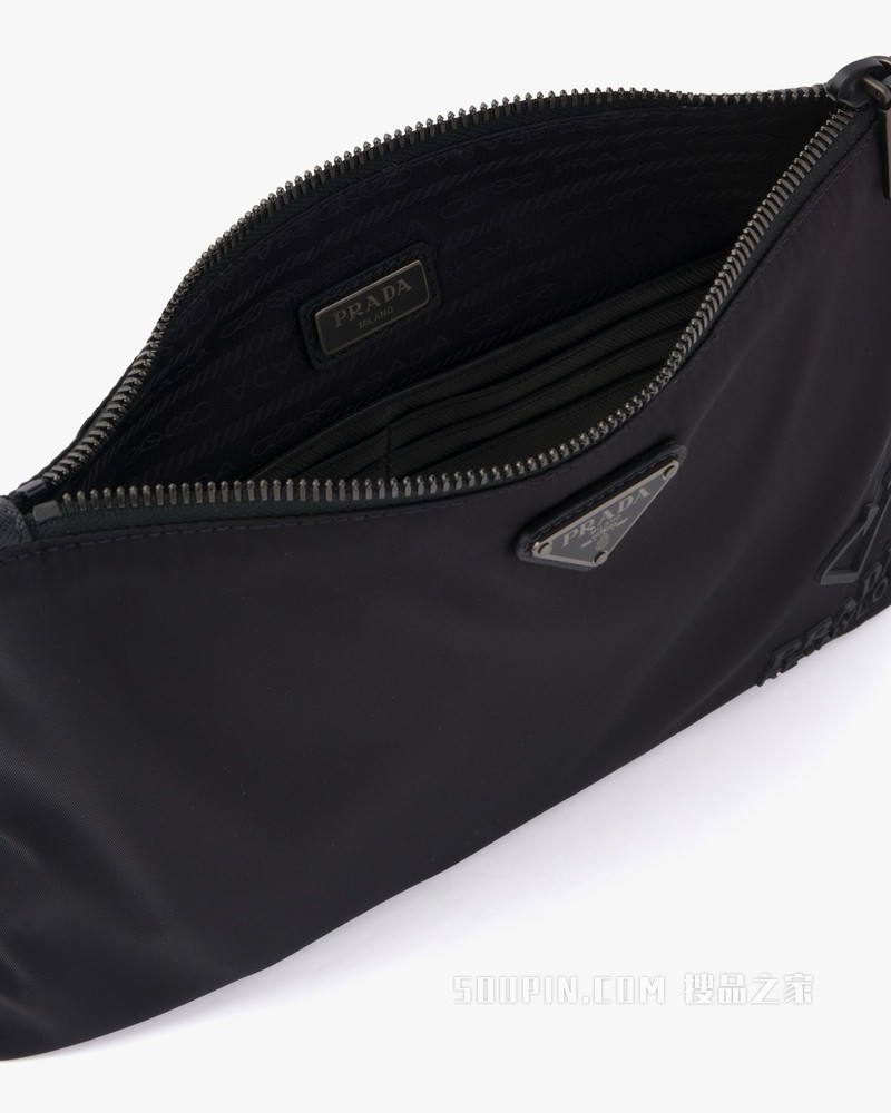 Re-Nylon 再生尼龙和Saffiano 皮革手拿包