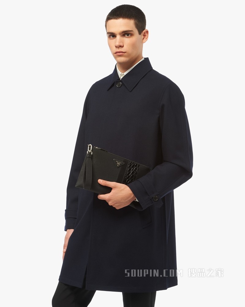Saffiano 皮革手拿包
