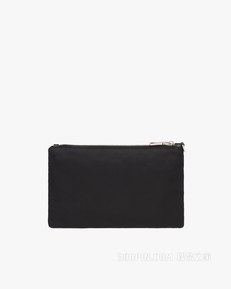 Re-Nylon 再生尼龙和Saffiano 皮革手拿包