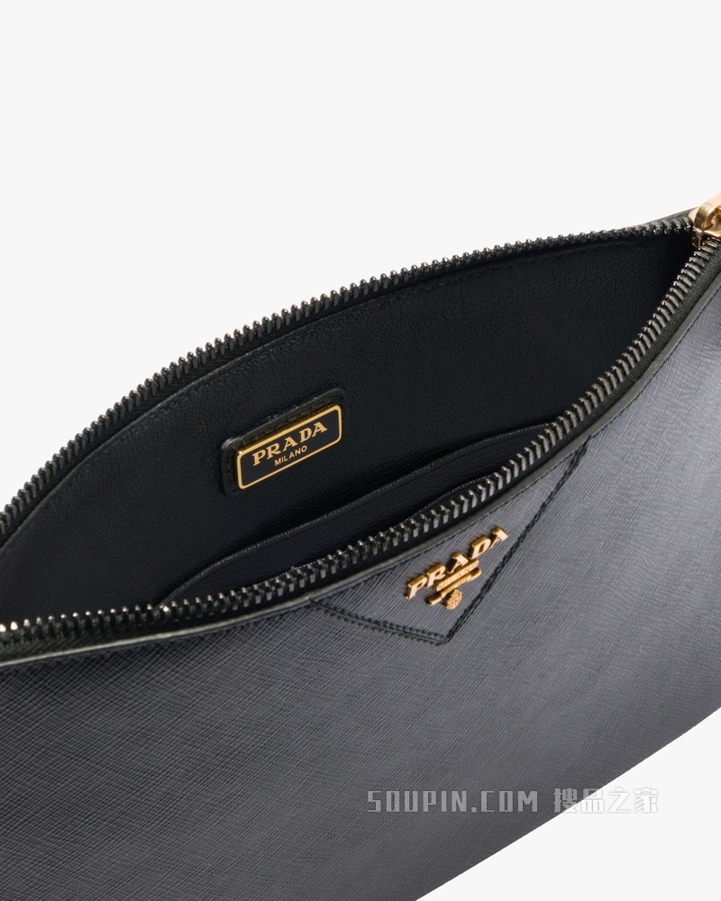Saffiano 皮革手拿包