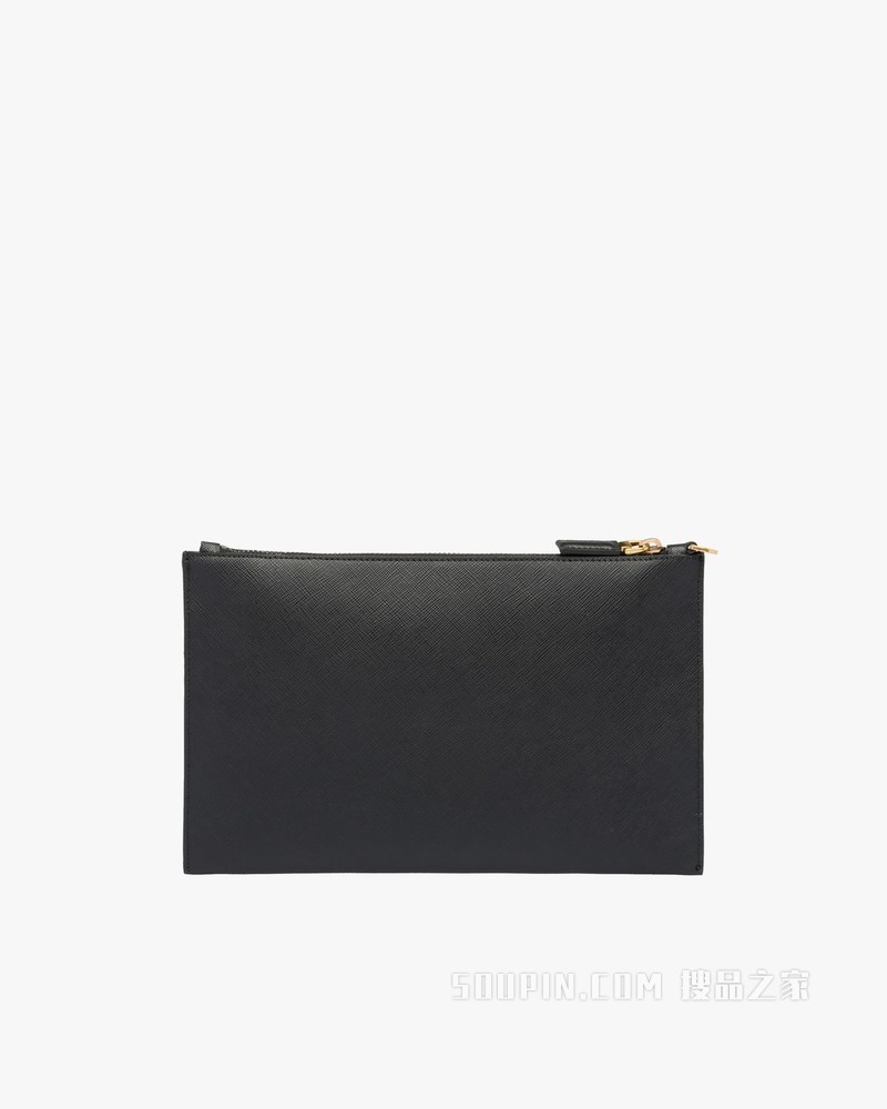 Saffiano 皮革手拿包