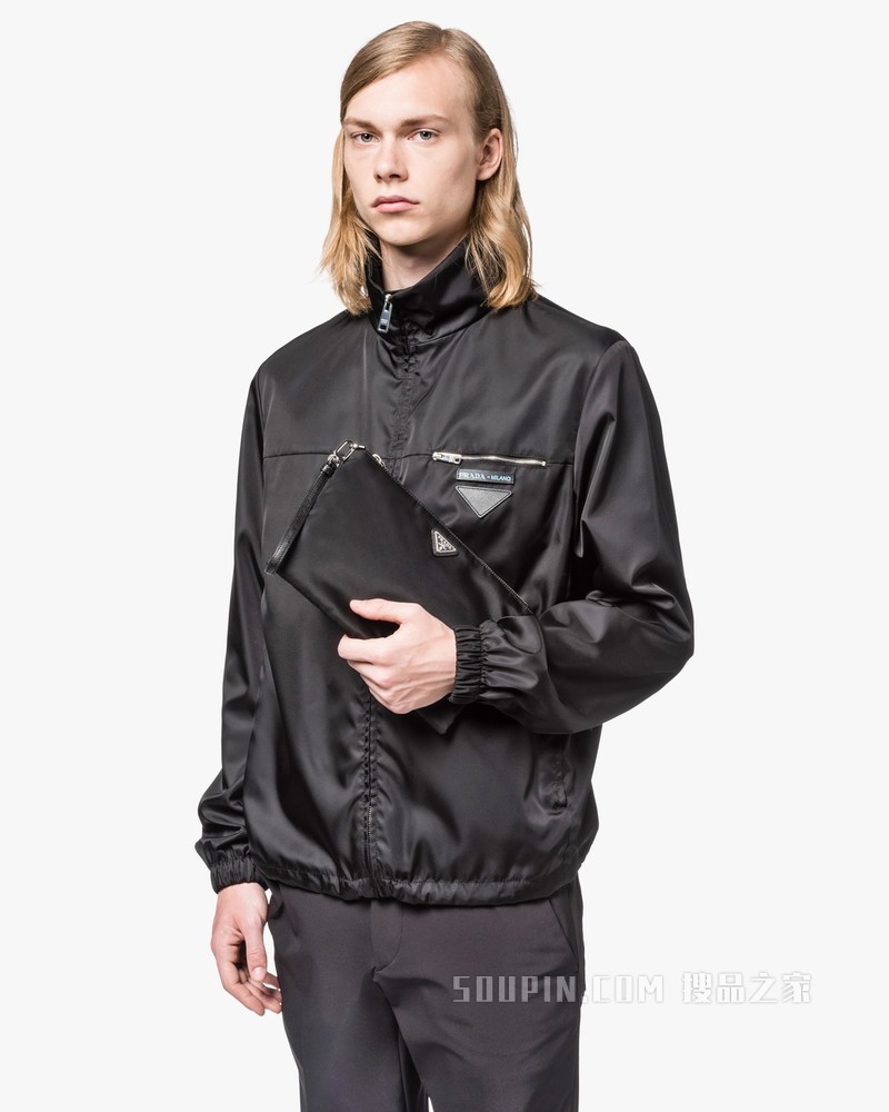 Re-Nylon 再生尼龙和Saffiano 皮革手拿包