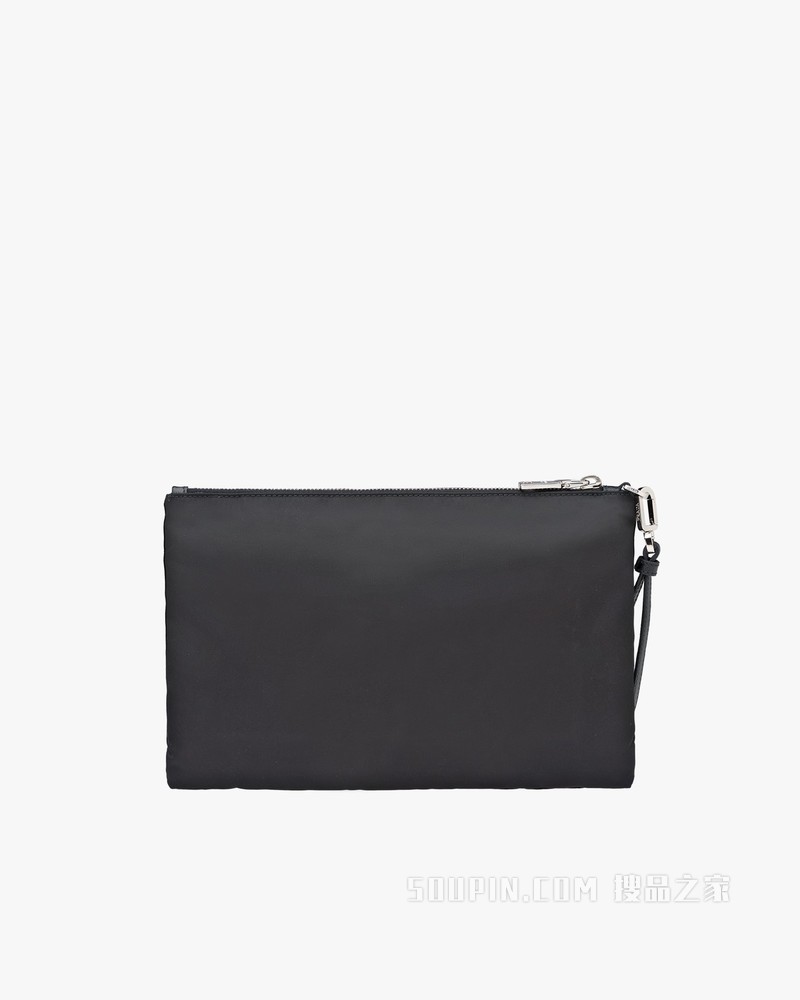 Re-Nylon 再生尼龙和Saffiano 皮革手拿包