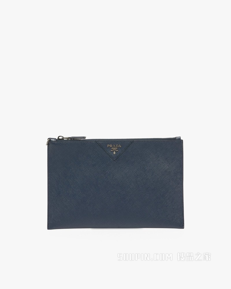 Saffiano 皮革手拿包